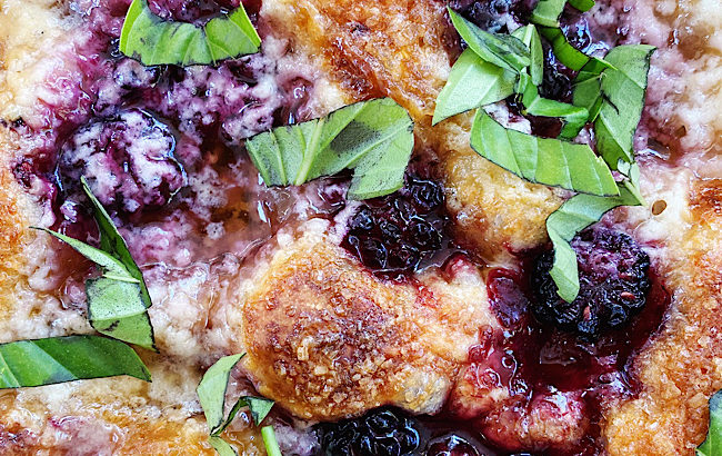 Blackberry Mascarpone Focaccia